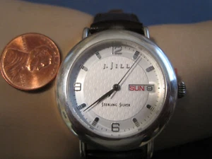H 474 unisex sterling silver J.JILL day/date quartz watch - Picture 1 of 5