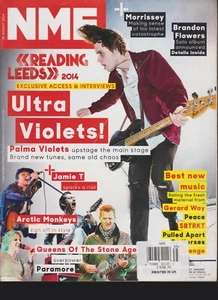 NME MAGAZINE AUG 2014, ULTRA VIOLETS!, FRONT COVER HAVE MINOR SCRATCH. - Picture 1 of 1
