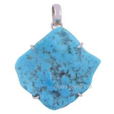 Solid 925 Sterling Silver Genuine Arizona Turquoise Necklace Boho Jewelry A1165