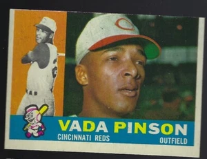 1960 Topps - #176 Vada Pinson Cincinnati Reds Centerfielder Baseball Card - Picture 1 of 2