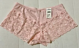Vintage Baby Pink Lace Sissy Panties Girly Size 9 Boy Shorts Eyelet Underwear - Picture 1 of 5