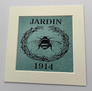 SACO DE ARPILLERA PASTEL DE CAFÉ ESTAMPADOS REPRODUCCIÓN MONTADO EN PAPEL DE ACUARELA - Imagen 1 de 4