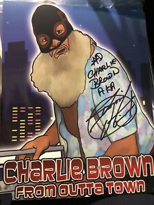 Charlie Brown NWA signed 8x10