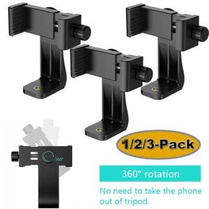 1/2/3 Phone Tripod Adapter Holder Universal Smartphone Mount For iPhone Samsung - Picture 1 of 13