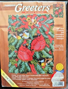 Janlynn Sugarplum Greeters Plastic Canvas Cardinals Chickadees SGP-1429 10"x13"L - Picture 1 of 4