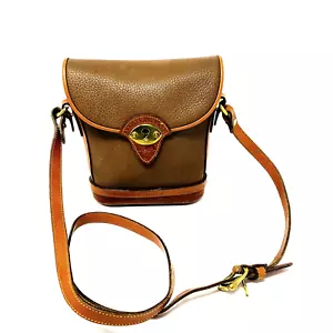 Borsa/borsa vintage Dooney & Bourke in pelle tortora/marrone stile spettatore - Foto 1 di 12