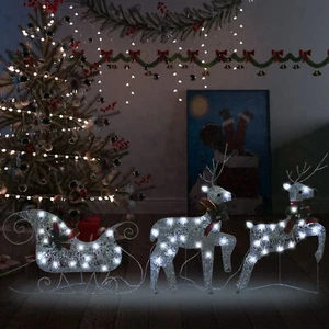 Reindeer & Sleigh Christmas Decoration 60 LEDs A5H0 - Picture 1 of 7