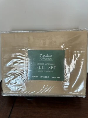 BNIP Signature Collection Brushed Microfiber 4 Pc. Sheet Set, Full - Image 1 of 4