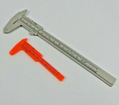 2x Schieblehre Messschieber  Meßschieber Messlehre Analog Tiefenmesser Hobby Kfz - Bild 1 von 4