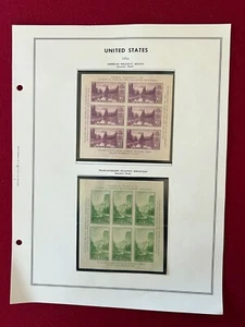 US Stamps Scott 750- 751, FARLEY Special Printing NH In MOUNTS On Album Page - Picture 1 of 1