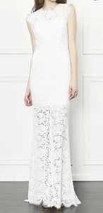 Rachel Zoe Estelle Maxikleid weiß Spitze Ausschnitt hinten offen Hochzeitskleid neu mit Etikett 6 - Bild 1 von 24