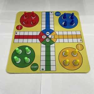 Plastic Flying Chess Ludo With Mouse Pad Chessboard 24cm Set About 110g - Picture 1 of 5