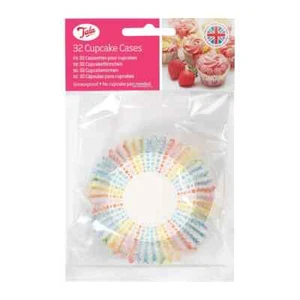 TALA 32 RAINBOW DOTS CUPCAKE CASESFOR BAKING - Picture 1 of 3