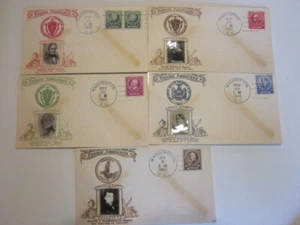 869-873 5 FDCs 2ND DAY CANCEL American EDUCATORS Crosby PHOTO Cachets 1940 - Picture 1 of 6