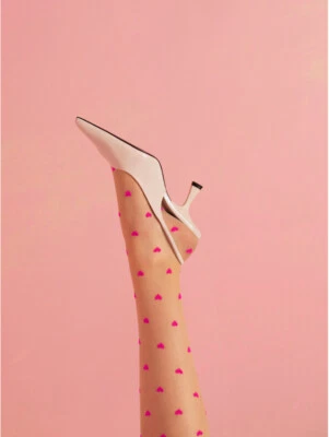 Fiore LOVE BOOSTER 15 DEN Stockings Sensual Collection Valentines Heart Hosiery - Image 1 of 4