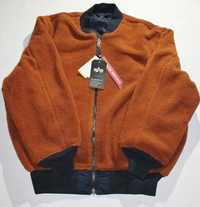 NWT Mens Alpha Industries L-2B Sherpa Loose Fit Flight Jacket Rust Color Size L - Picture 1 of 4