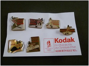 PIN'S PUBLICITAIRES KODAK 1992 J.O ALBERTVILLE 6PINS SET - Picture 1 of 1