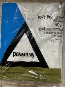 Vintage Penman's 70s 80s Boy's Short Sleeve Thermal Shirt NIP - Picture 1 of 4