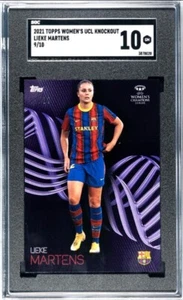 Lieke Martens Rookie Purple 9/10 2021 Topps UEFA UCL Barcelona PSG Dutch SGC 10 - Picture 1 of 2