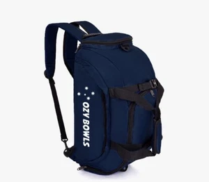 LAWN BOWLS BAGS FOR SALE! OZYBOWLS DOUBLE UP BAG NAVY ONLY $39 FREE DELIVERY - Picture 1 of 1