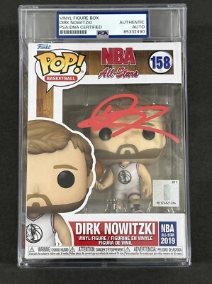 Dirk Nowitzki Signed NBA All-Star Encapsulated Funko Pop 158 Autographed PSA COA - Image 1 of 3