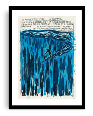 Raymond Pettibon - The Weight of the Elements, Giclee Print, Surfer Poster, Wave - Image 1 of 4