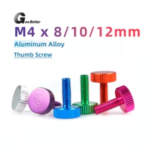 M4x8/10/12mm Knurled Aluminium Alloy Flat Thumb Screws For PC Case Side Cover - Picture 1 of 22
