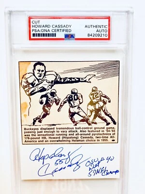 Howard Hopalong Cassady PSA Autograph Ohio State 1955 Heisman Detroit Lions NFL - Image 1 of 2