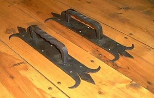 FDL Pair Medieval Wrought Iron Door Handles Pulls PCBS Glad to do custom work - Picture 1 of 2
