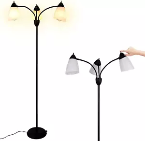 3-Light Multi Head Floor Lamp Tall Pole Standing Lamp Modern Reading Lamp with A - Picture 1 of 7