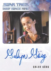Tarjeta de autógrafo Galyn Gorg (d) de Deep Space Nine Heroes & Villanos Galyn Gorg (d.) como Korena Sisko - Imagen 1 de 1