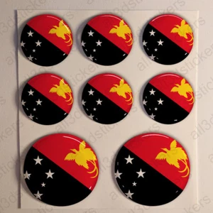 Stickers Papua New Guinea Gel Domed Resin 3D Flags Vinyl Sticker Decals Helmet  - Picture 1 of 1