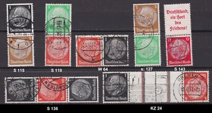 DR ZD lote con S 115, 119, 127, 143, 136, W 64, KZ 24 sellado #f783 - Imagen 1 de 1