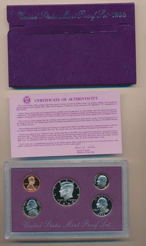 1993 U S MINT PROOF COIN SET Cover