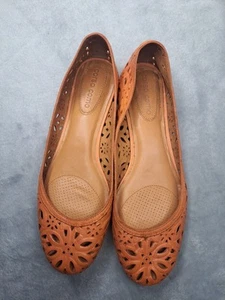 Corso Como Vero Cuoio Floral Lasercut Leder Skimmer Ballerinas Made In Brazil 6,5 - Bild 1 von 13