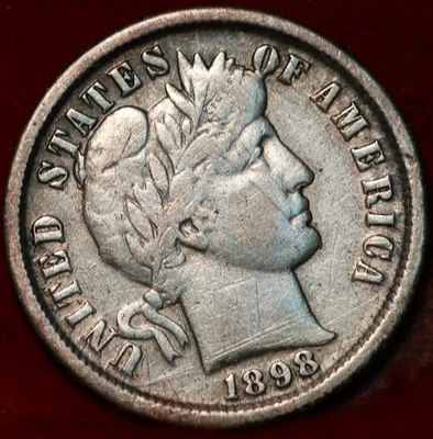 1898 Philadelphia Mint Silver Barber Dime - Image 1 of 2