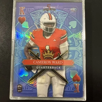 2024 Wild Card Cameron Ward 5 Card Draw King Of Hearts Red 1/2 - Image 1 of 2