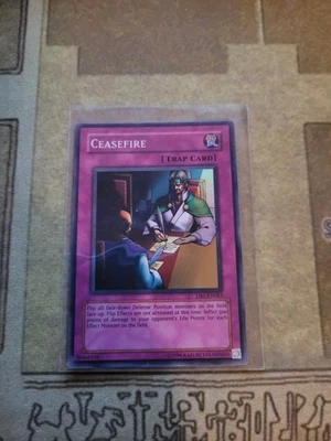 YUGIOH CEASEFIRE DB1-EN083 SUPER UNLIMITED ED LP 1996 - Image 1 of 2