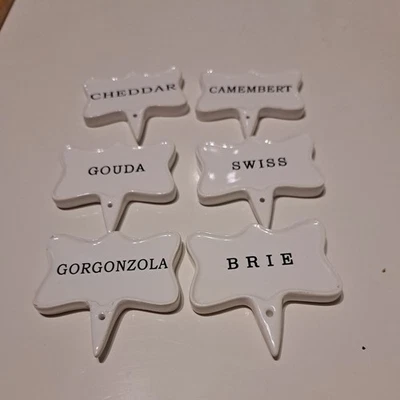 Pier 1 Cheese Service Set of 6 Ceramic 2007 The Hamptons Boston Warehouse  - Image 1 of 4