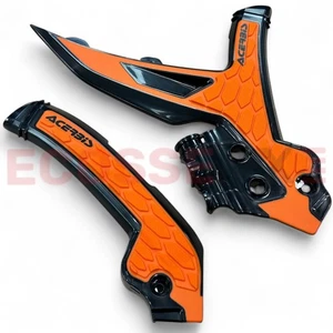 KTM EXCF250 EXCF350 EXCF450 EXCF500 ACERBIS X-GRIP FRAME GUARDS BLACK 2024-2025 - Picture 1 of 5