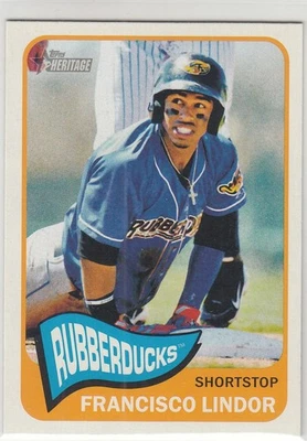 2014 Topps Heritage Minors Base FRANCISCO LINDOR #40 Rubberducks/Indians - Image 1 of 2