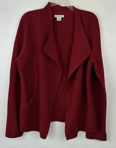 Cárdigan vintage Alexandra Bartlett para mujer M Blazer rojo chaqueta de lana hervida - Imagen 1 de 6