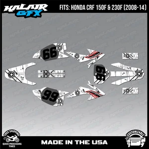 Graphics Kit for HONDA CRF150F CRF230F (2008-2014) Predator Series - White - Picture 1 of 4