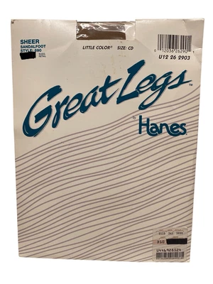 Pantimedias Hanes Great Legs Sandalia Transparente Color Pequeño CD De Colección Nylon Foto 1 de 4