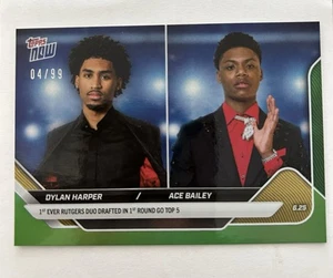 2025 Topps Now Ace Bailey And Dylan Harper 04/99 - Picture 1 of 1