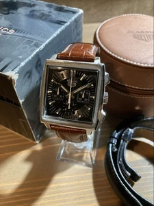 Reloj cronógrafo automático para hombre TAG Heuer Monaco CS2111 acero inoxidable negro - Imagen 1 de 6