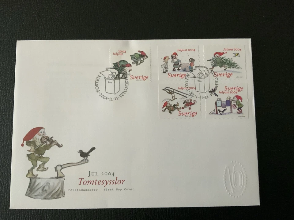 Sweden 2004 #2499,2500a-d Christmas Gnomes - FDC - Image 1 of 1