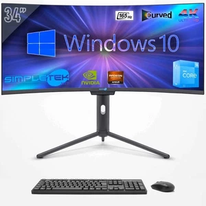 PC All IN One Core i3 12th 34 " WIN10 32GB 960GB GTX1660 Gleis 4K Gaming - Afbeelding 1 van 11