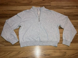 FABLETICS Camicia Donna Grigio 1/4 Zip Maglione Cropped Maglia Top XL - Foto 1 di 5