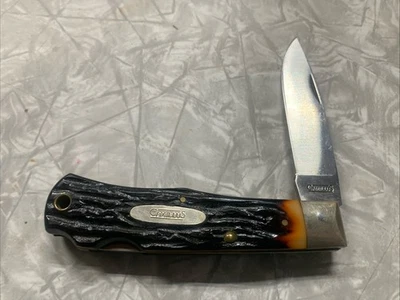 复古 Camillus 1 刀片骨柄口袋刀 — 第 1/4 张图片